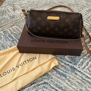 Louis Vuitton Pochette Eva Dark Brown Monogram Crossbody Bag